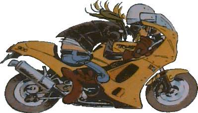 Jean Manchzeck � l'attaque sur sa 900 Daytona 